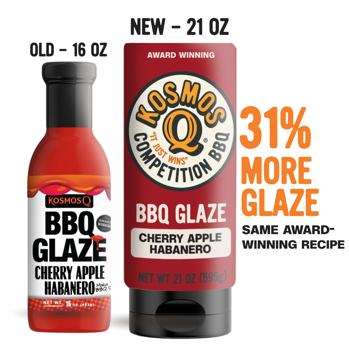 Kosmo's Q Rib Glaze™ Single Bottle Cherry Apple Habanero BBQ Glaze