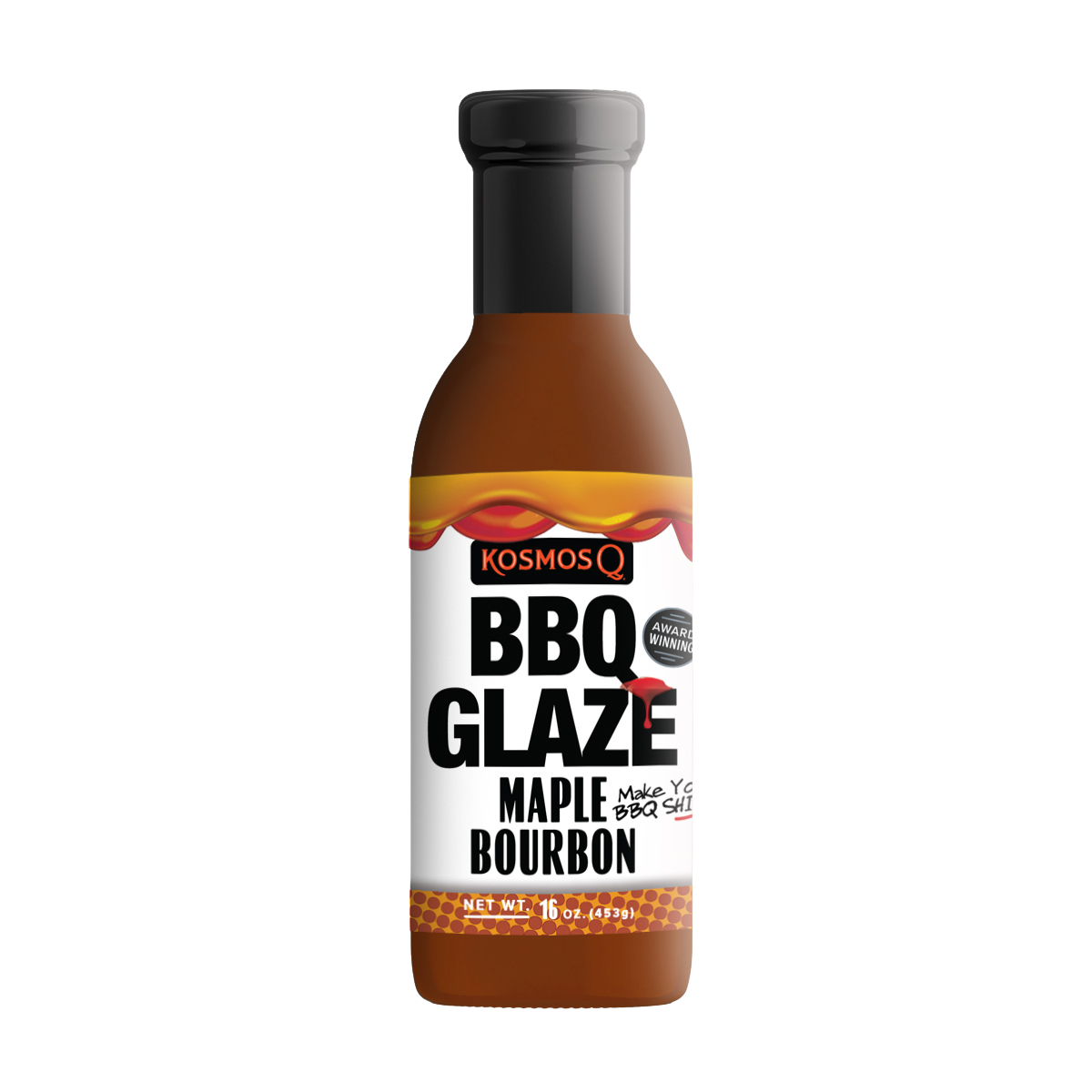 Kosmo's Q Rib Glaze™ Single Bottle Maple Bourbon BBQ Glaze