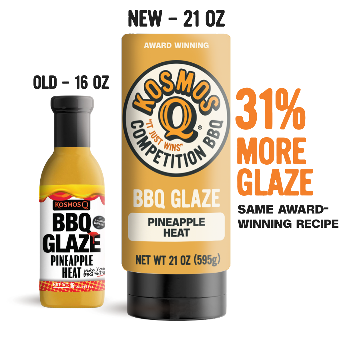 Kosmo's Q Rib Glaze™ Single Bottle Pineapple Heat BBQ Glaze