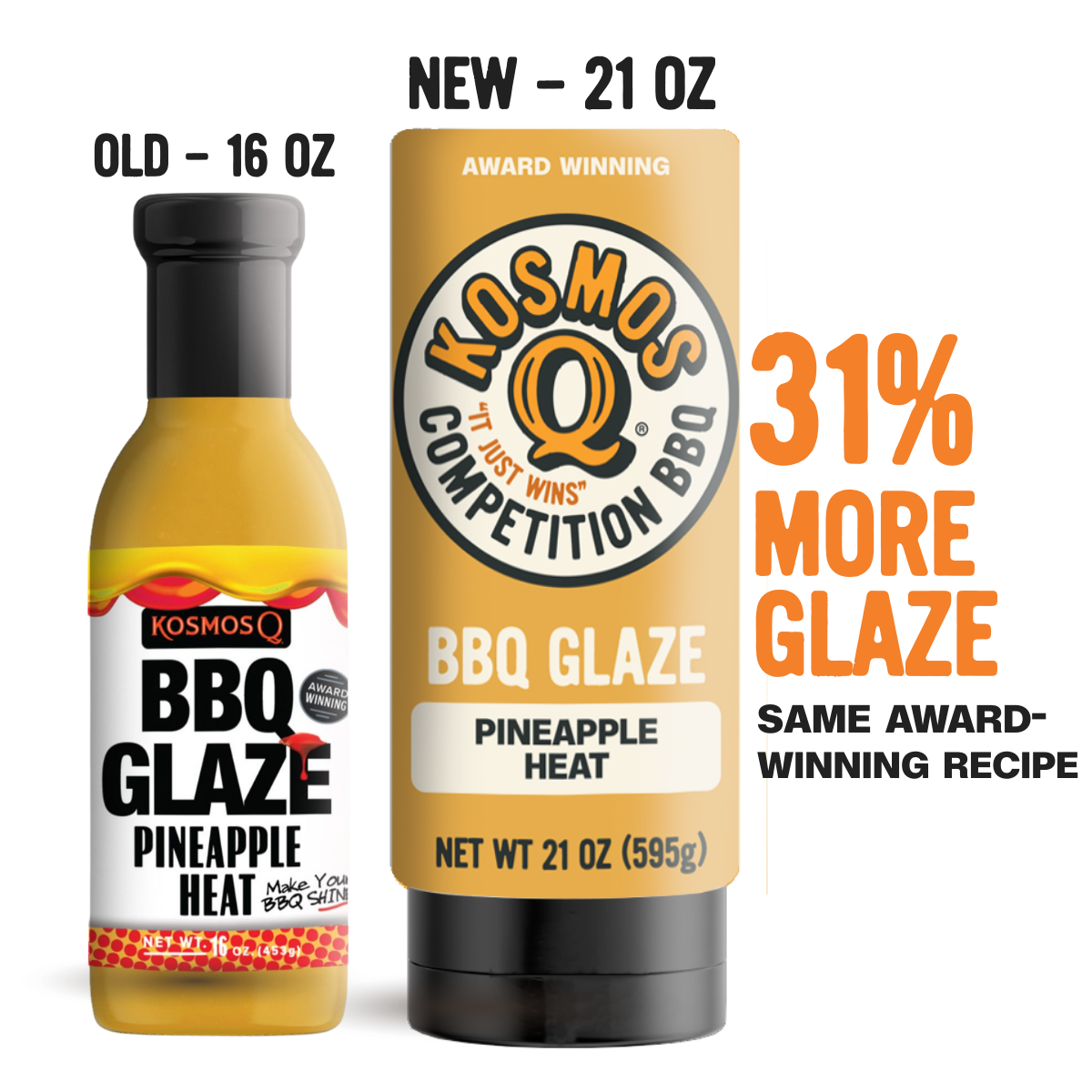 Kosmo's Q Rib Glaze™ Single Bottle Pineapple Heat BBQ Glaze