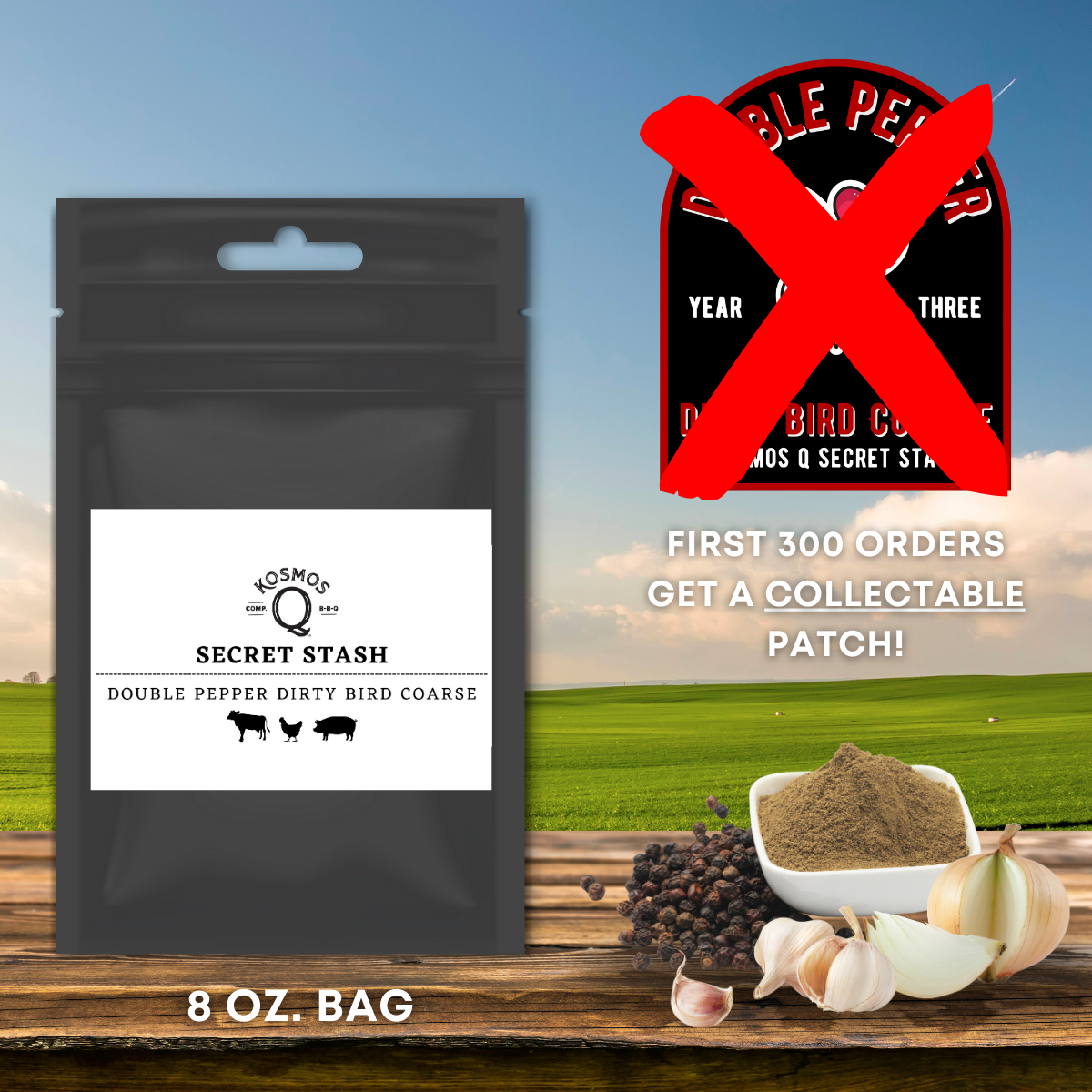 Kosmo's Q The Kosmos Q Lab Secret Stash: Double Pepper Dirty Bird COARSE