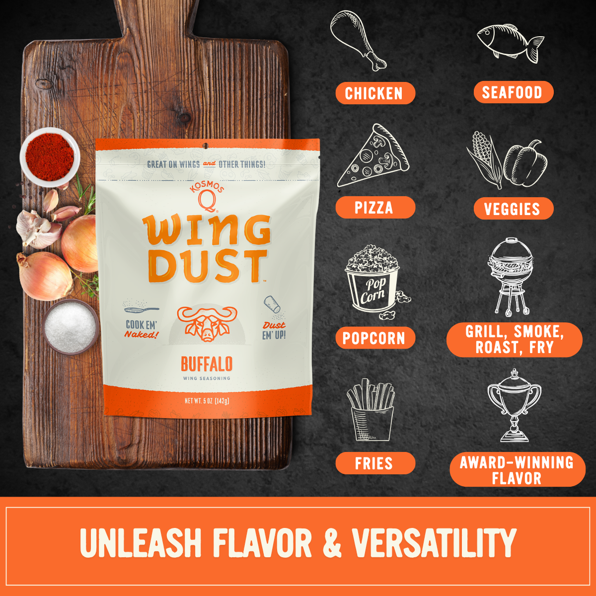Kosmo's Q Wing Dust® Buffalo Wing Seasoning