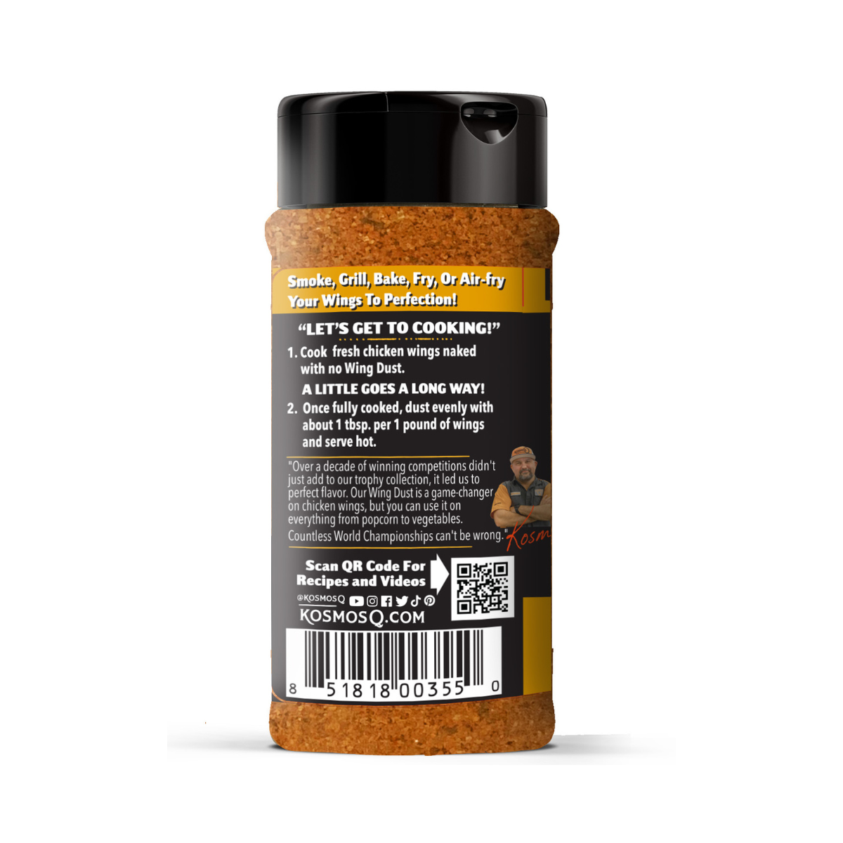 Kosmo&#39;s Q Wing Dust® Honey Barbecue Wing Seasoning