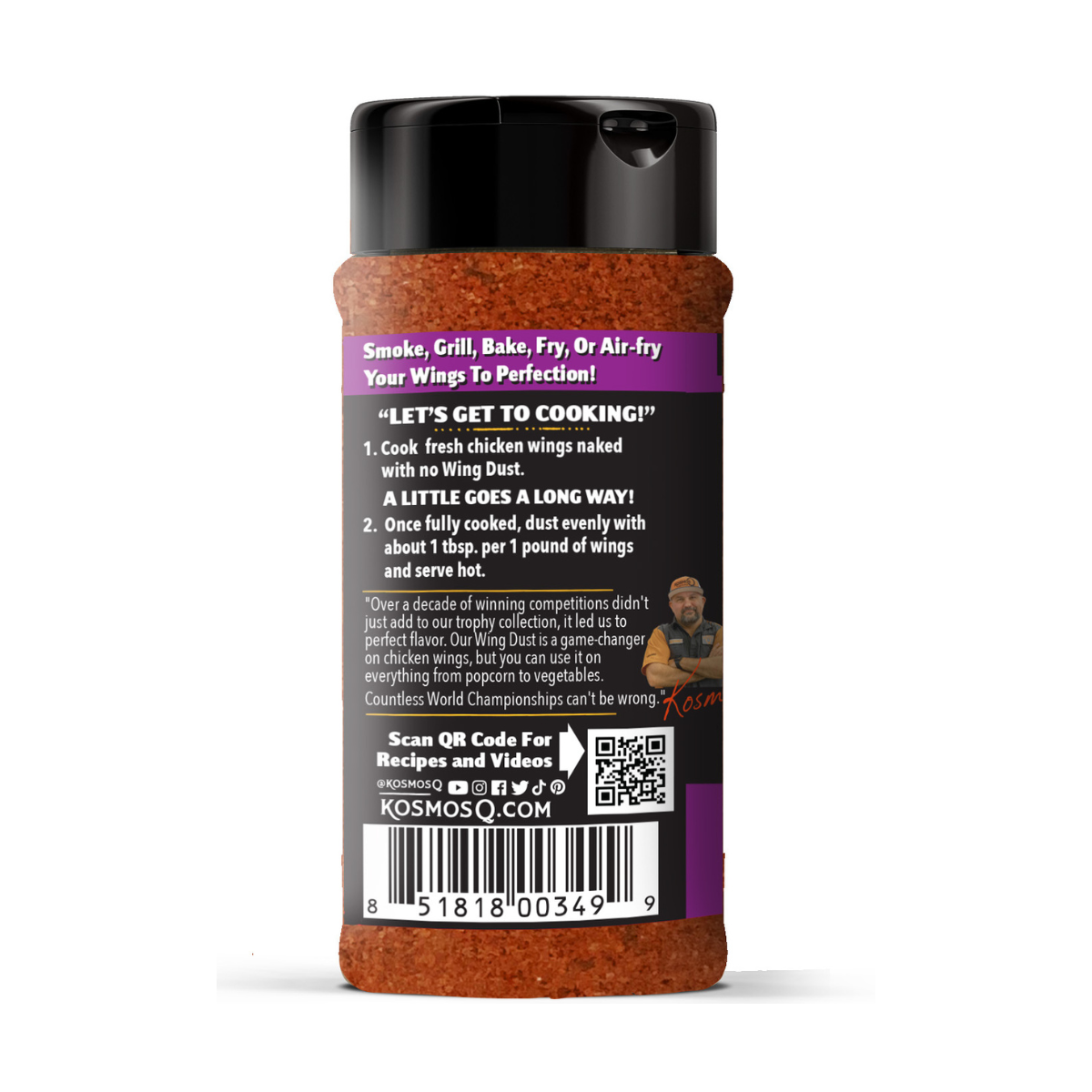 Kosmo&#39;s Q Wing Dust® Kickin&#39; Cajun Wing Seasoning
