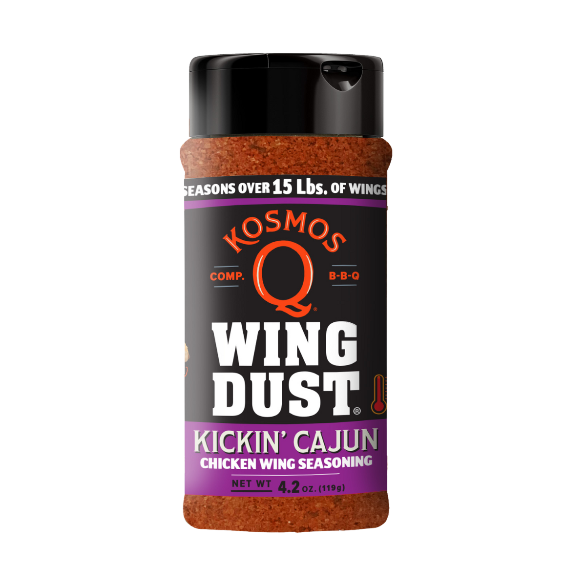 Kosmo's Q Wing Dust® Single Shaker Kickin' Cajun Wing Seasoning
