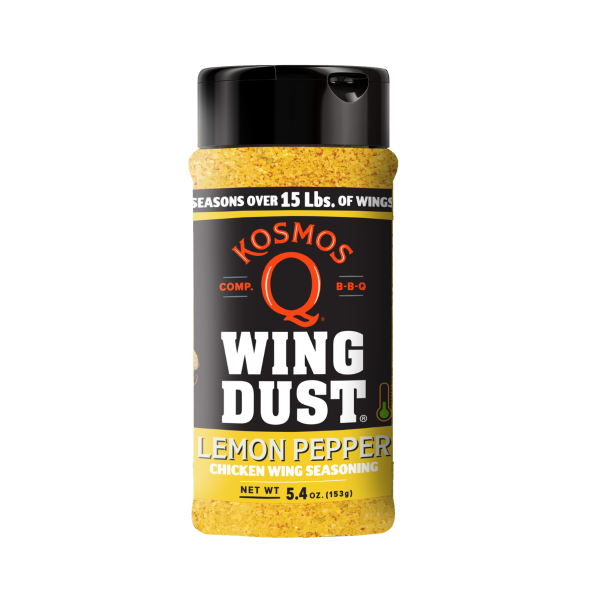 Kosmo&#39;s Q Wing Dust® Single Shaker Lemon Pepper Wing Seasoning