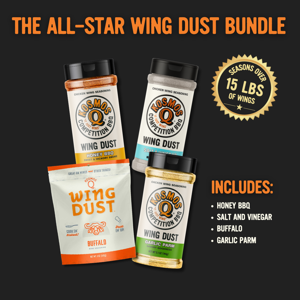 Kosmo's Q Wing Dust® The All-Star Wing Dust Bundle