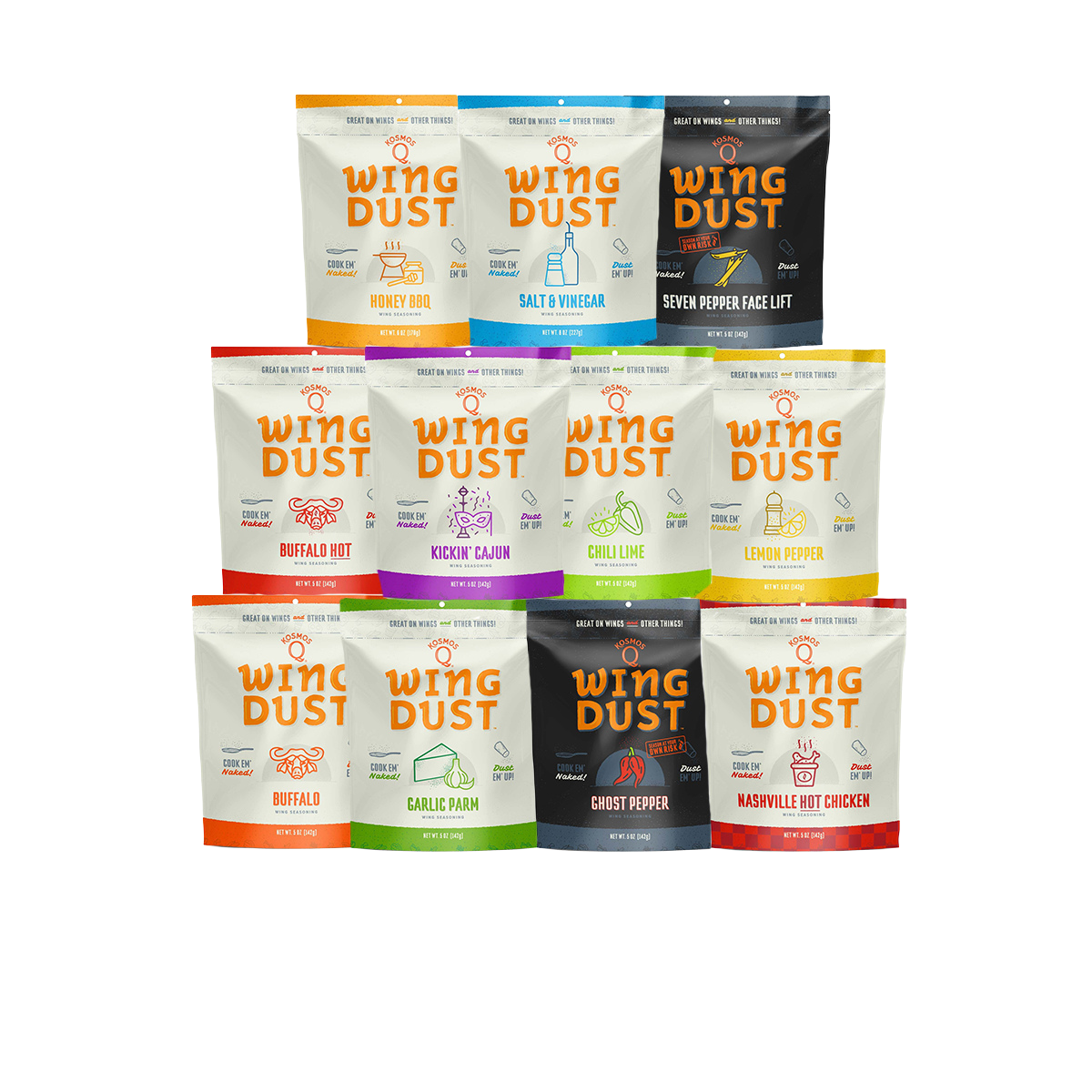 Kosmo&#39;s Q Wing Dust® Wing Dust Combo Pack (11 Pack)