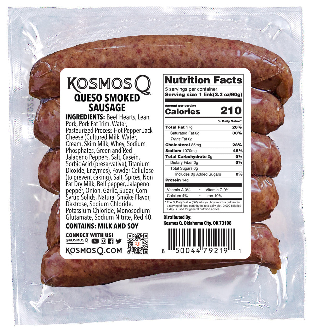 Mountain View Kosmos Q Queso Smoked Sausage