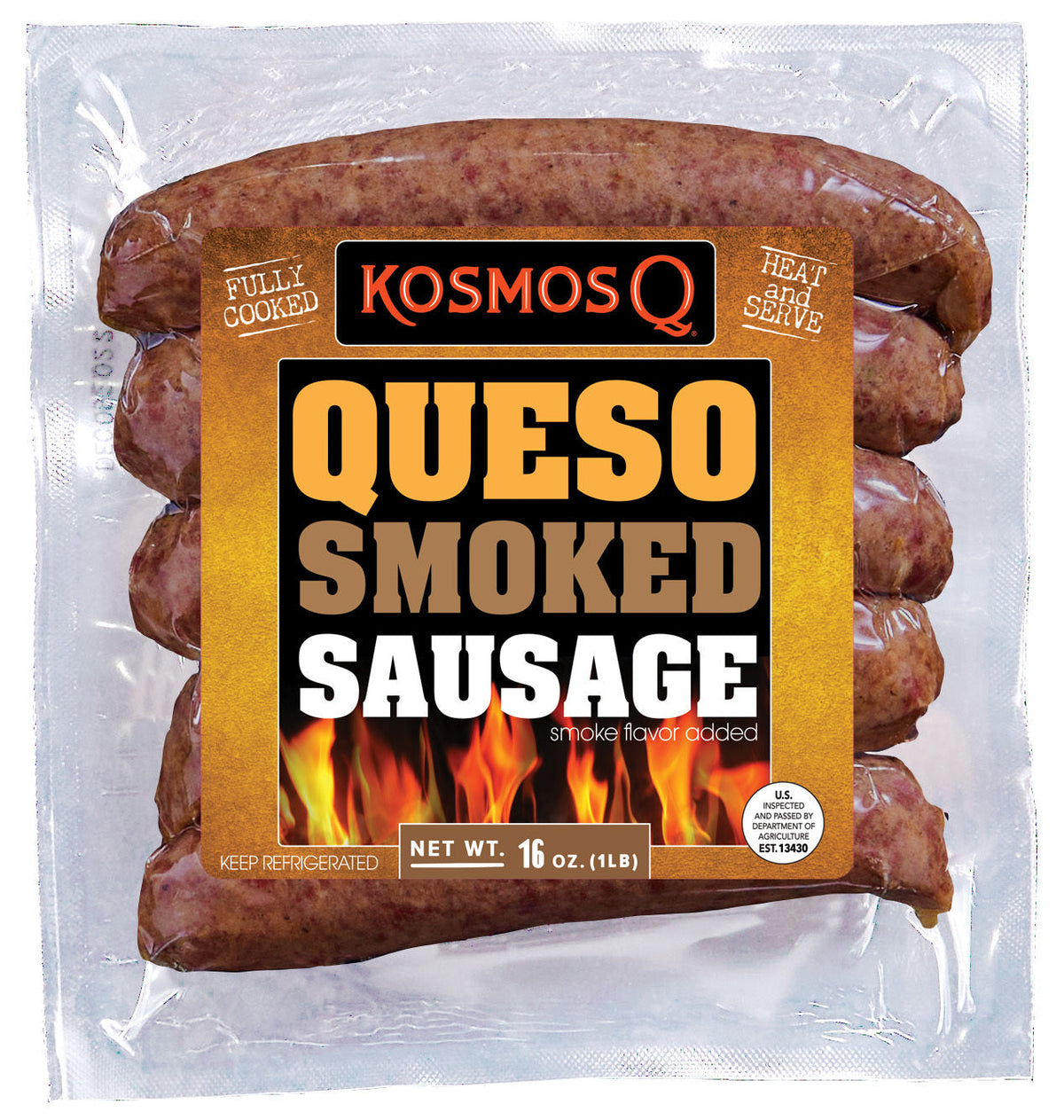 Mountain View Single Pack STOCK UP &amp; SAVE! Kosmos Q Queso Smoked Sausage