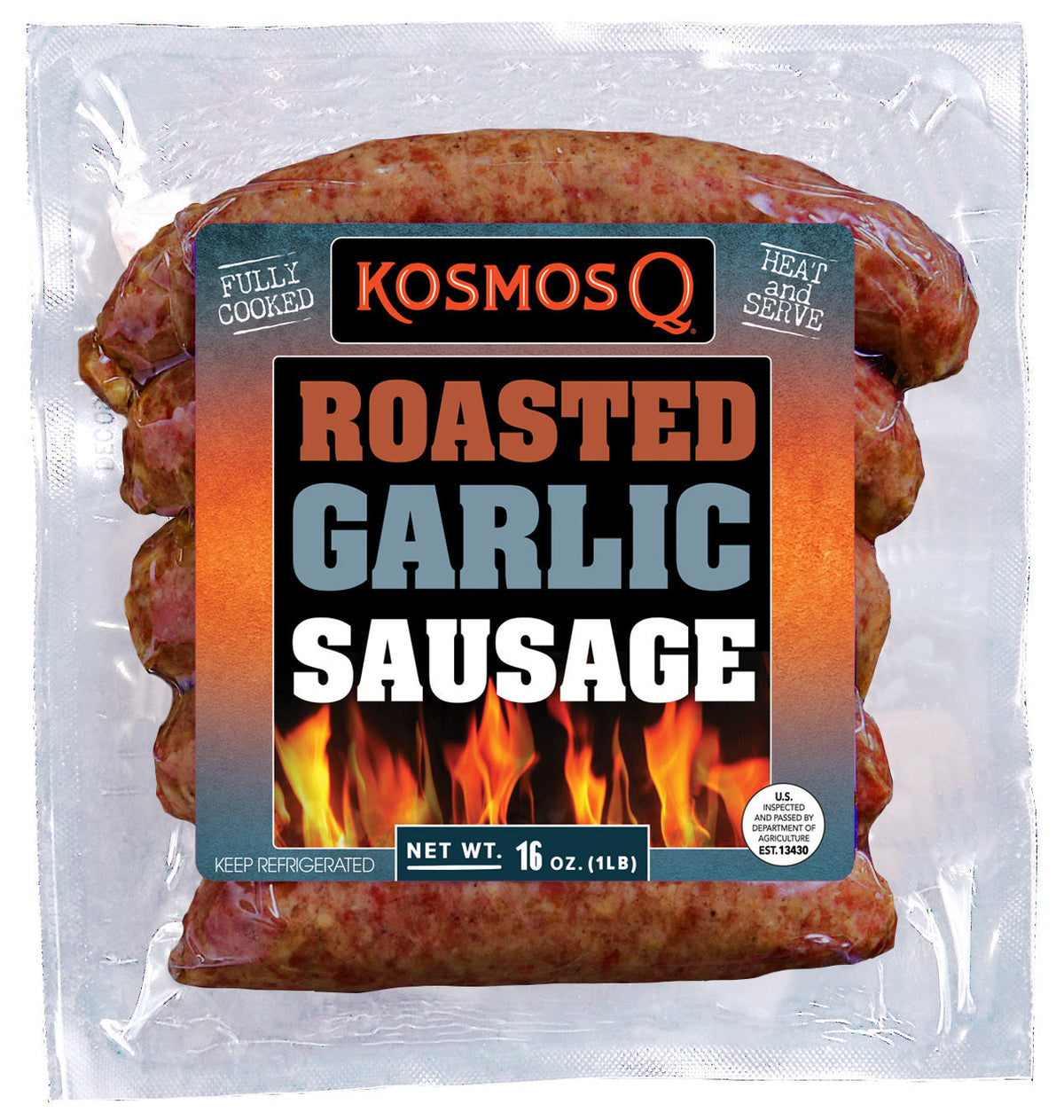 Mountain View Single Pack STOCK UP &amp; SAVE! Kosmos Q Roasted Garlic Sausage