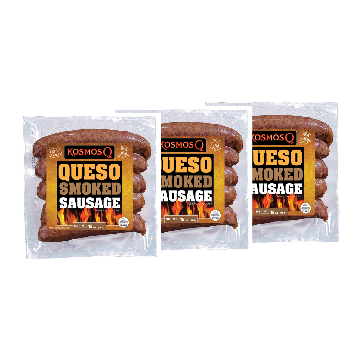 Mountain View Three Pack Kosmos Q Queso Smoked Sausage