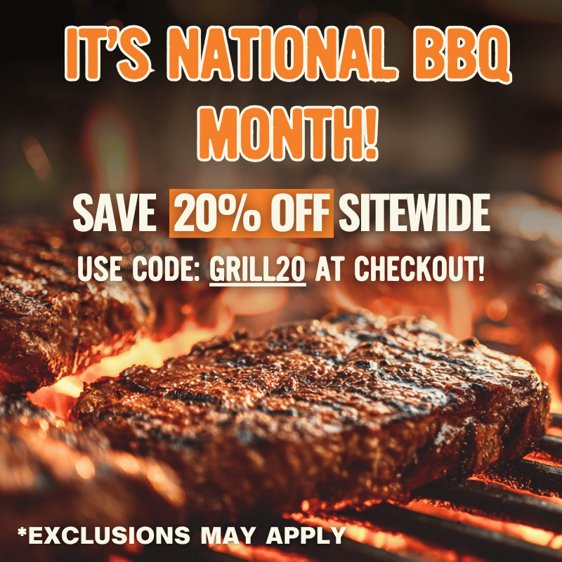National BBQ Month Sale 20% off with code GRILL20