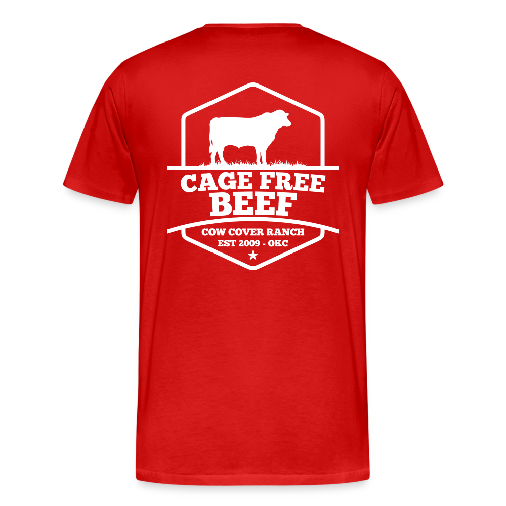 SPOD Men&#39;s Premium T-Shirt | Spreadshirt 812 Cage Free Beef | Unisex T-Shirt