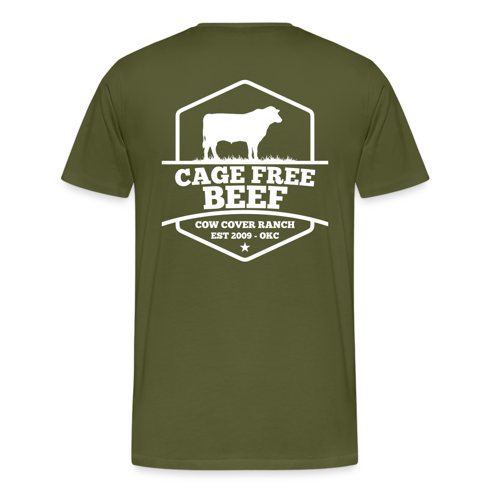 SPOD Men&#39;s Premium T-Shirt | Spreadshirt 812 Cage Free Beef | Unisex T-Shirt