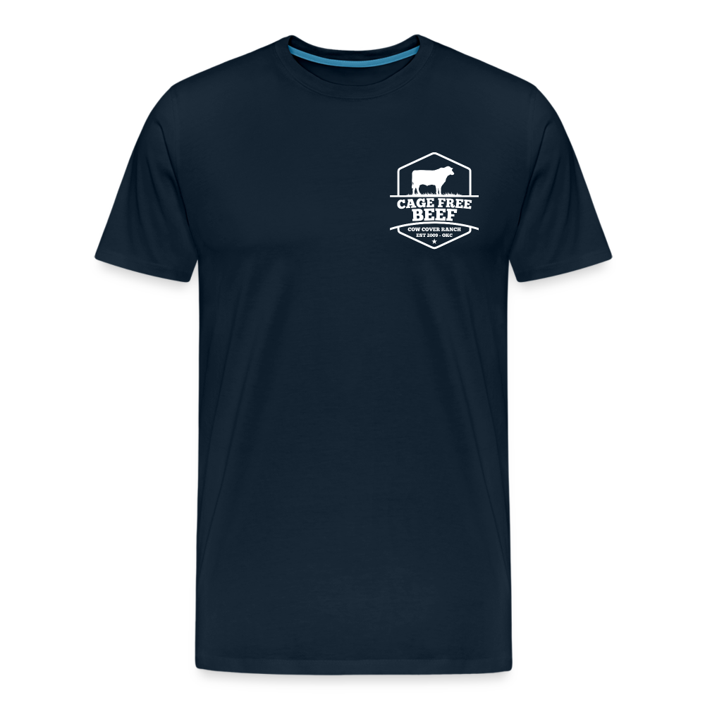 SPOD Men&#39;s Premium T-Shirt | Spreadshirt 812 deep navy / S Cage Free Beef | Unisex T-Shirt