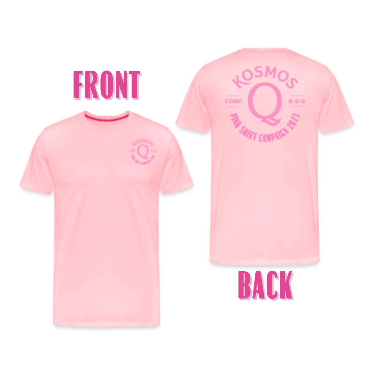SPOD Men's Premium T-Shirt | Spreadshirt 812 Kosmos Q Unisex T-Shirt - Pink Shirt Campaign 2023