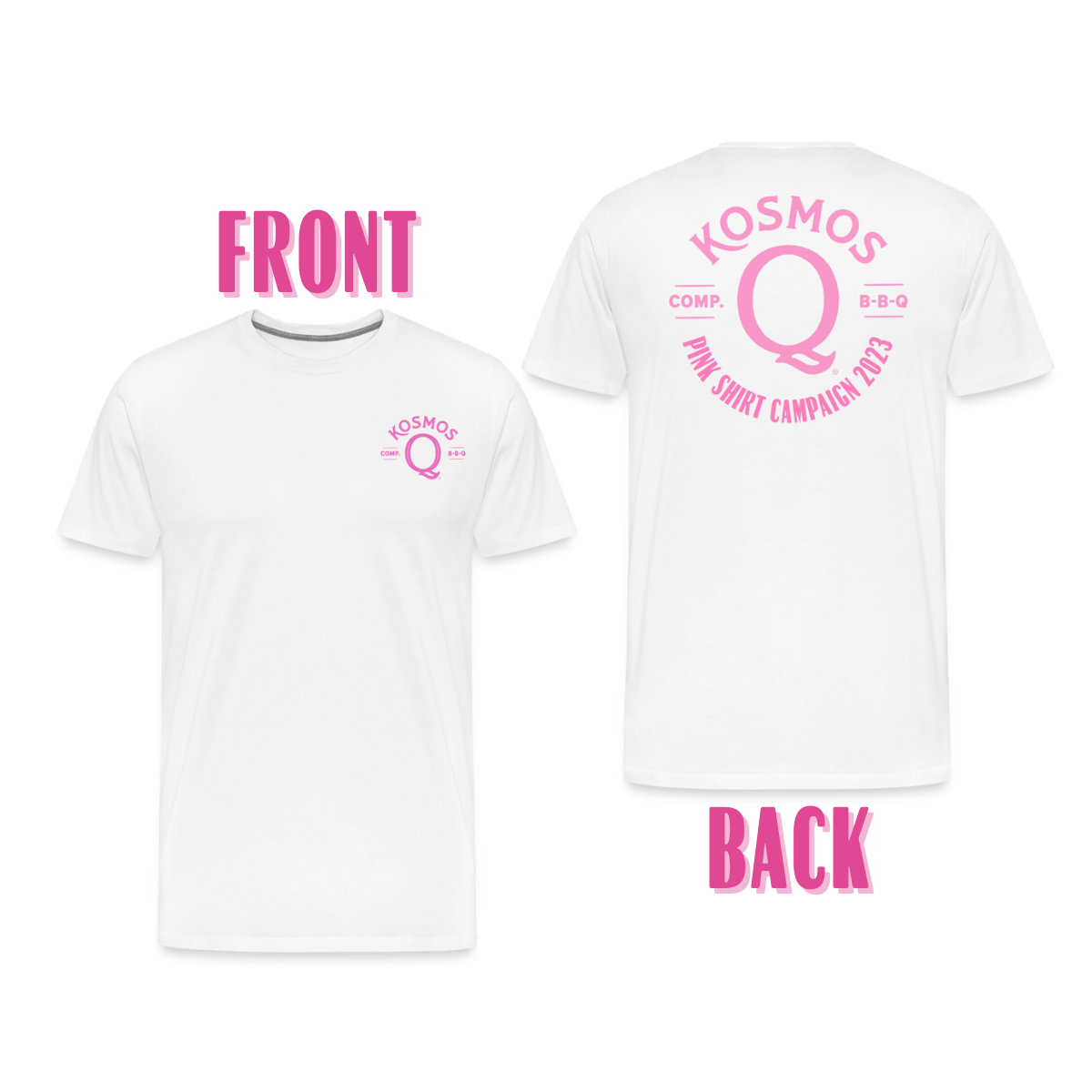 SPOD Men's Premium T-Shirt | Spreadshirt 812 Kosmos Q Unisex T-Shirt - Pink Shirt Campaign 2023