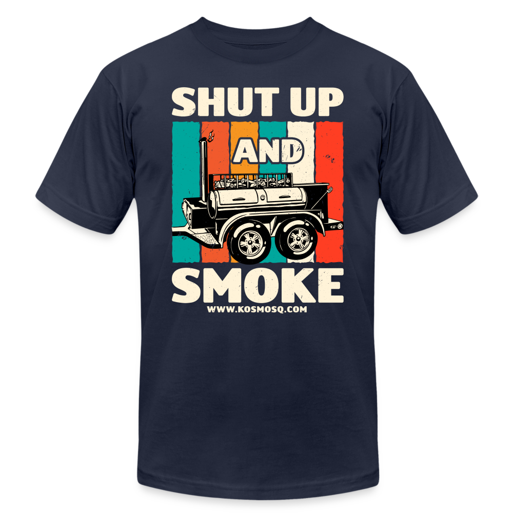 SPOD Unisex Jersey T-Shirt | Bella + Canvas 3001 navy / S Shut Up and Smoke T-Shirt