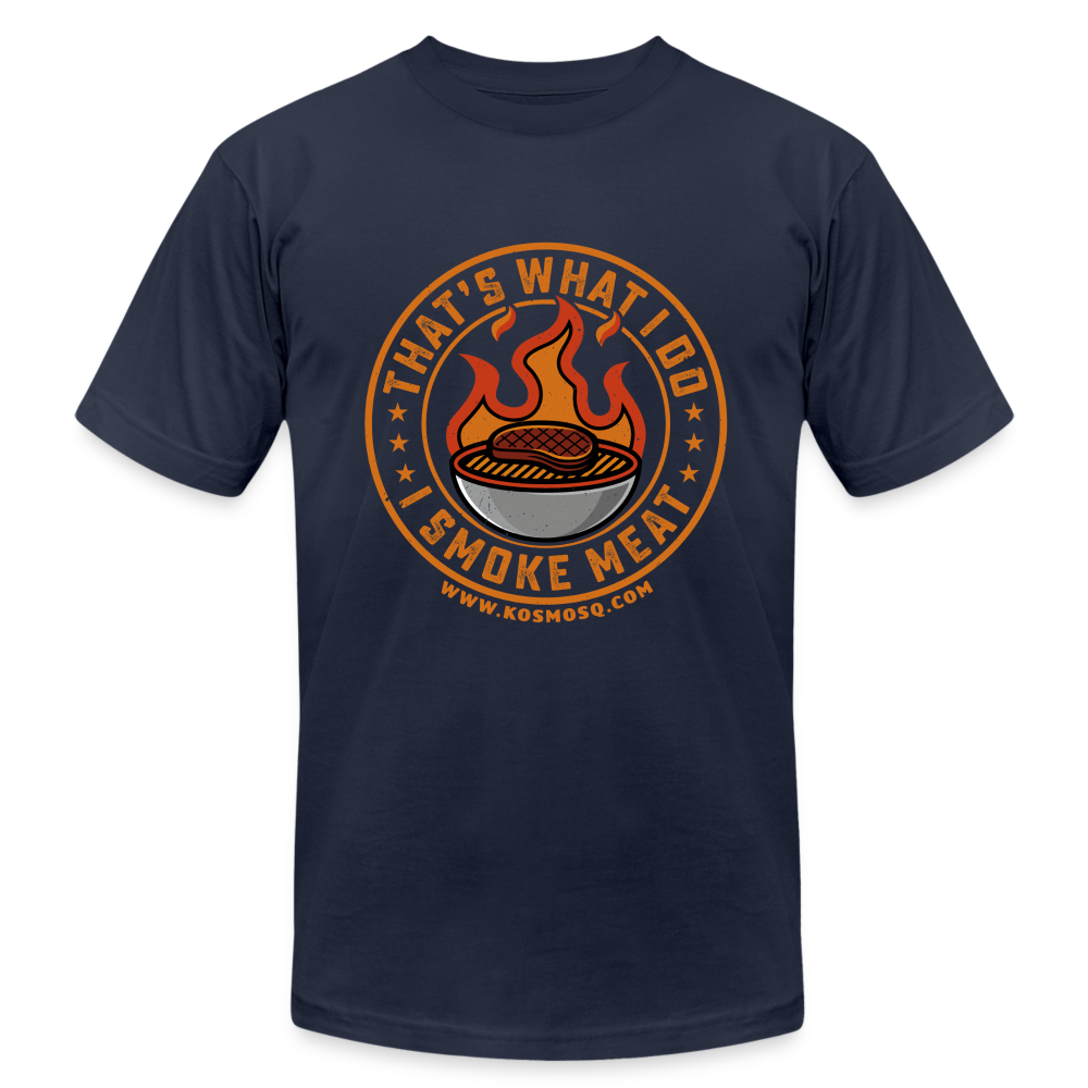 SPOD Unisex Jersey T-Shirt | Bella + Canvas 3001 navy / S That&#39;s What I Do I Smoke Meat T-Shirt