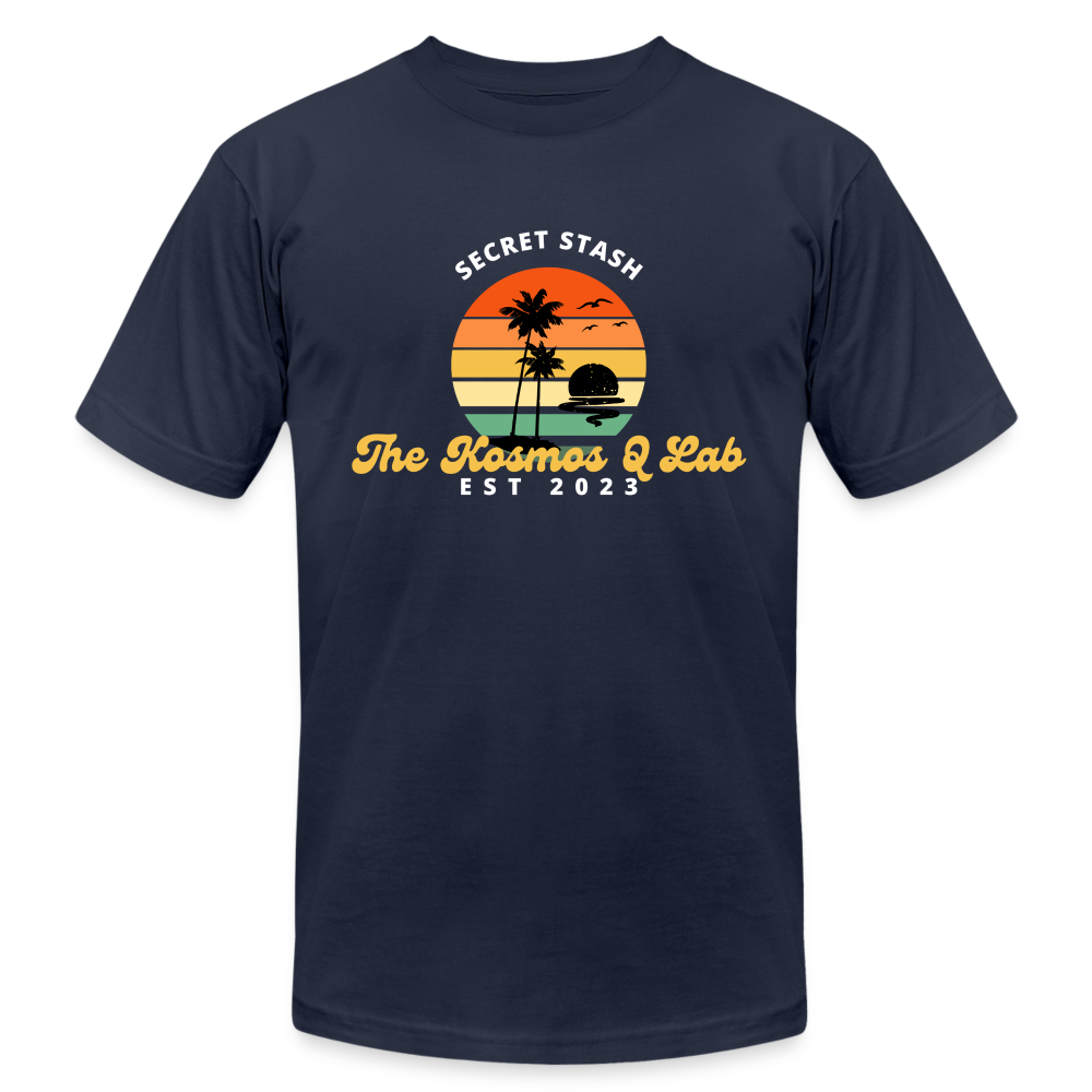 SPOD Unisex Jersey T-Shirt | Bella + Canvas 3001 navy / S The Kosmos Q Lab Retro Palm Trees T-Shirt | LIMITED EDITION SUMMER COLLECTION