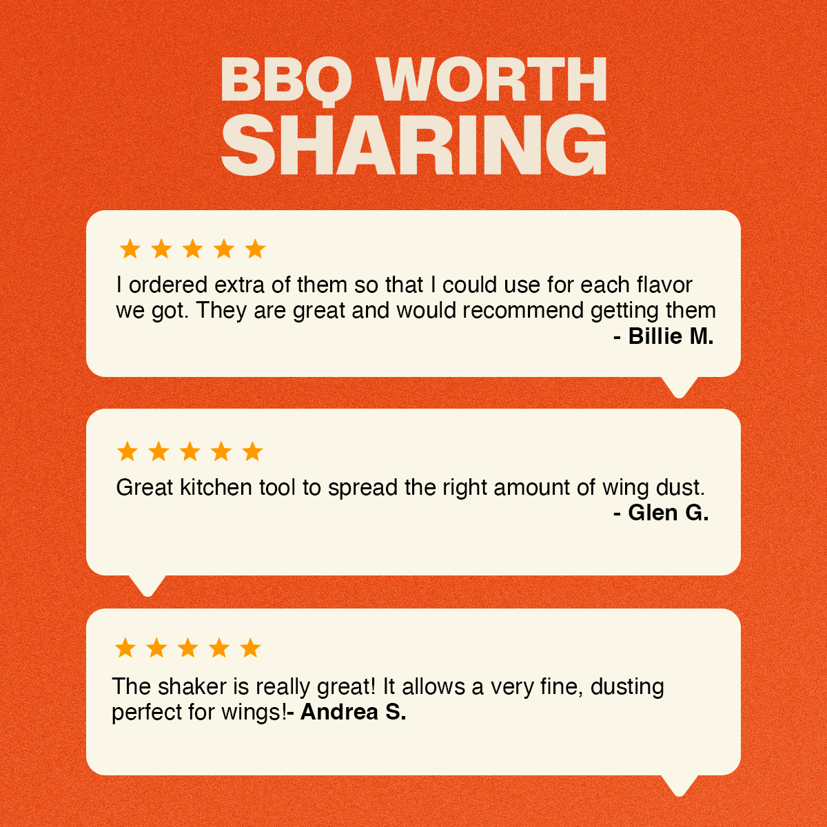 vendor-unknown BBQ Accessories Stainless Steel Wing Dust Shaker