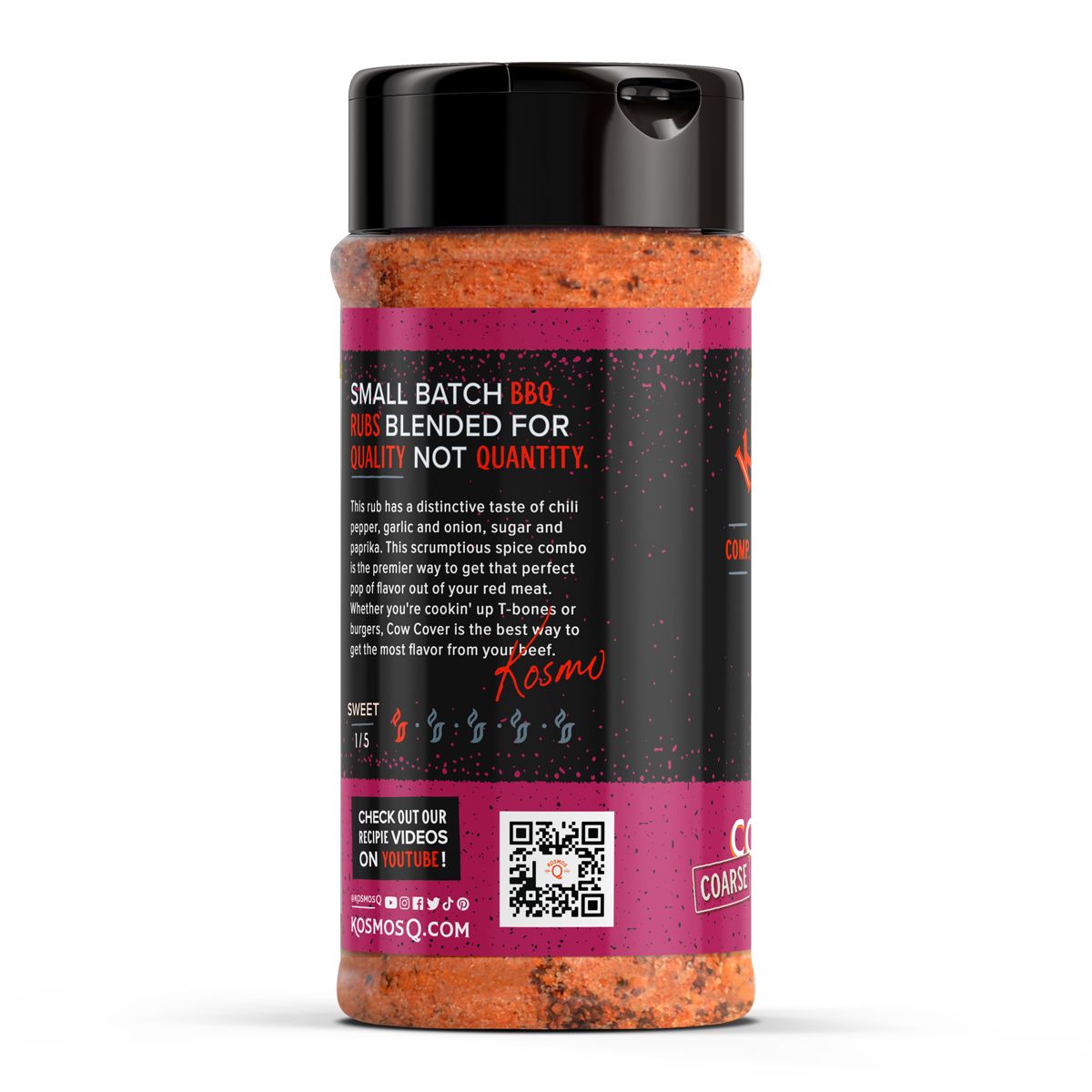 Kosmo's Q Barbecue Rubs Cow Cover COARSE Rub