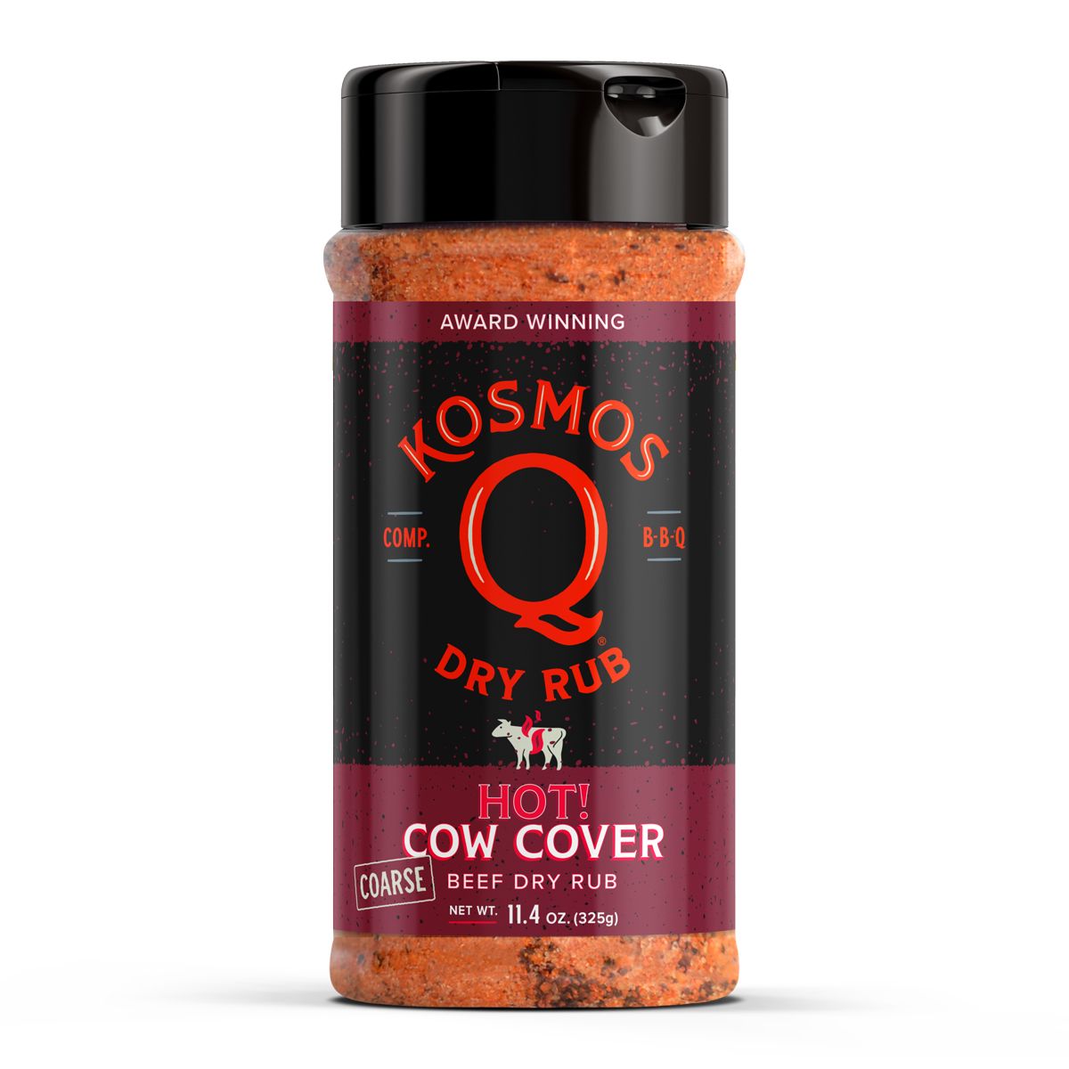 Kosmo's Q Barbecue Rubs Cow Cover HOT COARSE Rub