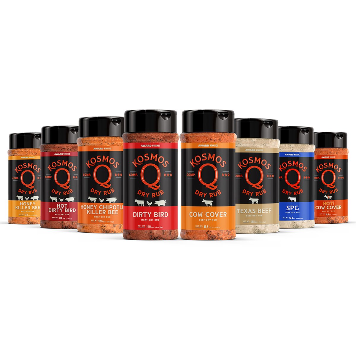 Kosmo's Q Barbecue Rubs Rub Combo Shakers (8 Pack)