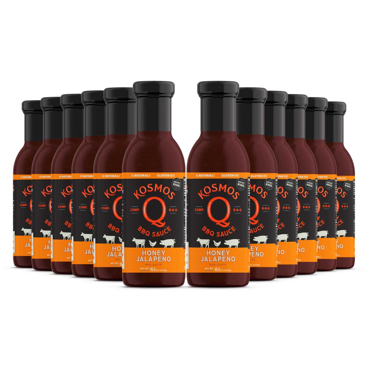 Kosmo&#39;s Q BBQ Sauce 12 Pack Honey Jalapeno BBQ Sauce
