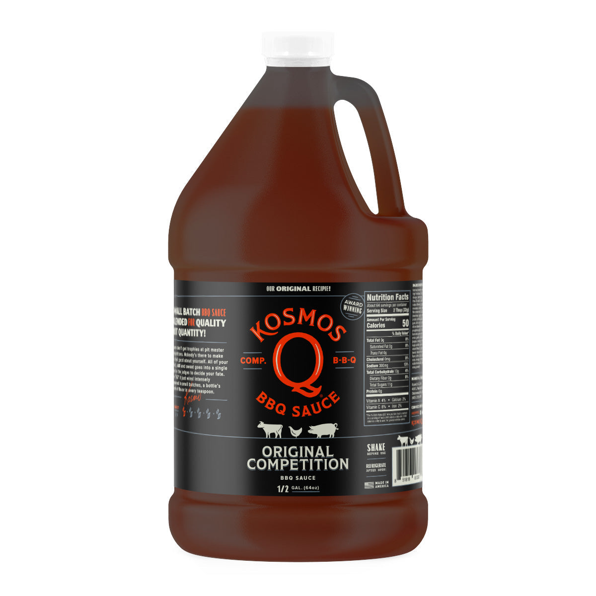 Kosmo's Q BBQ Sauce Half Gallon Competition BBQ Sauce