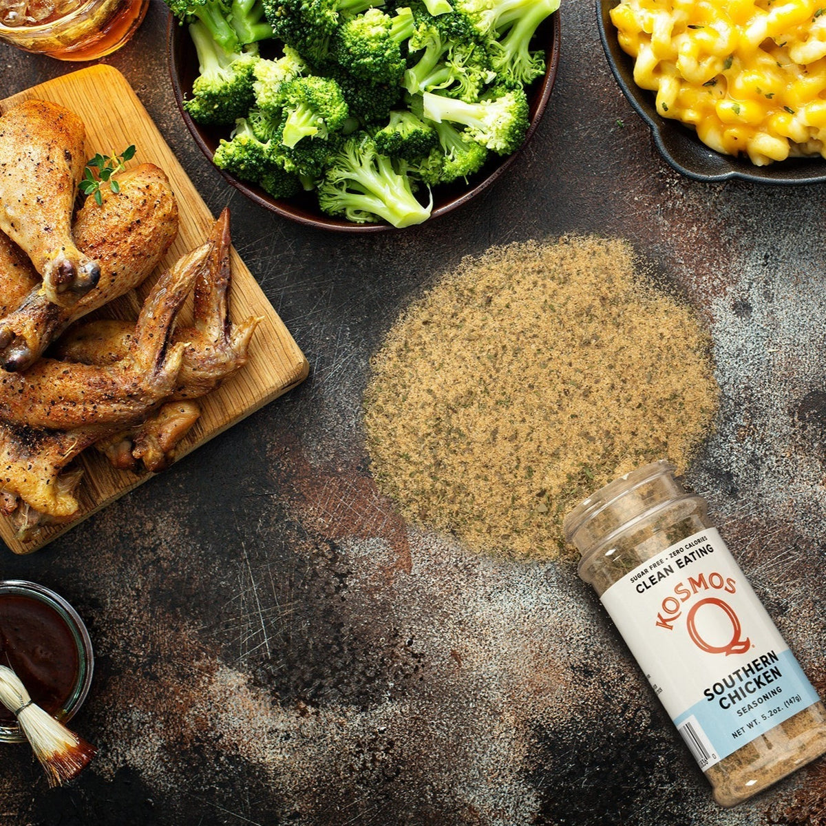 Southern chicken seasoning with chicken and vegetables