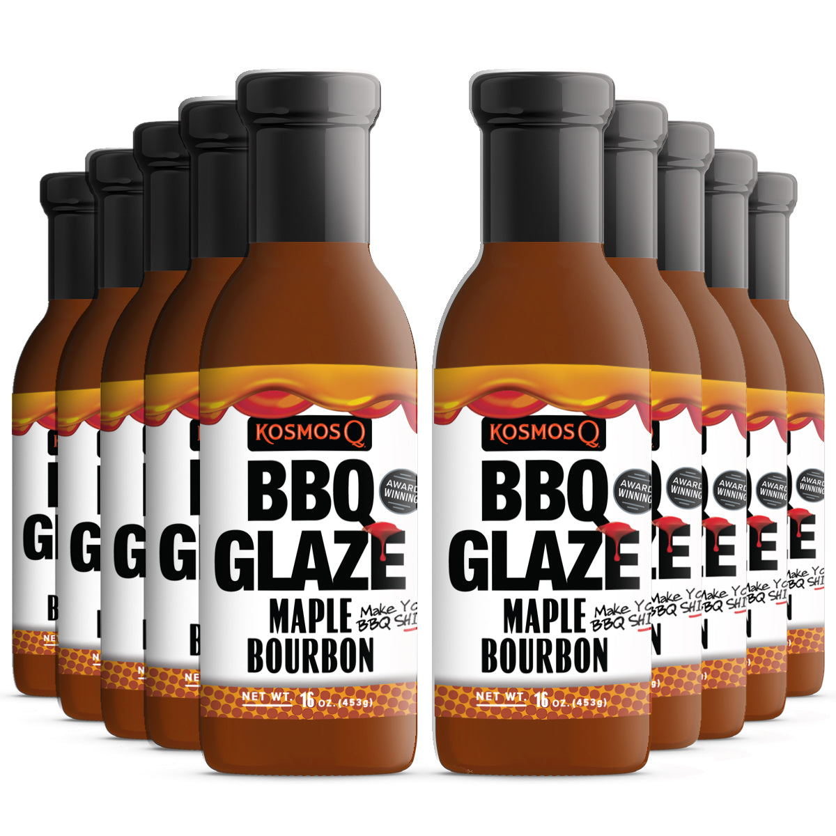 Kosmo&#39;s Q Rib Glaze™ 10 Pack Maple Bourbon BBQ Glaze