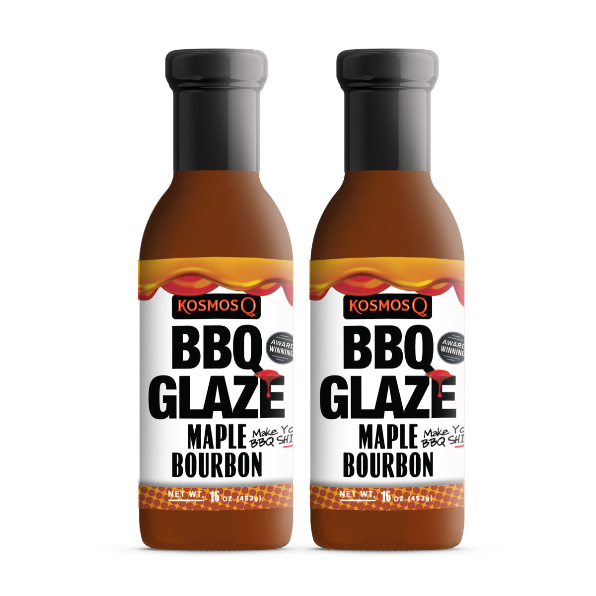 Kosmo&#39;s Q Rib Glaze™ 2 Pack Maple Bourbon BBQ Glaze