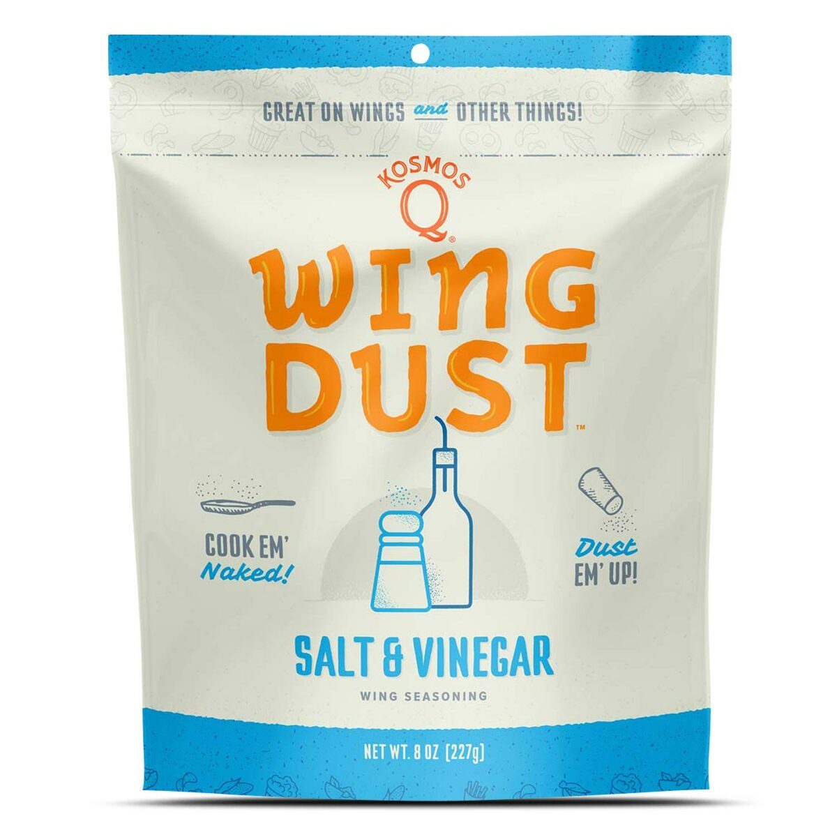 Kosmos Q Wing Dust Salt & Vinegar BBQ Seasoning 8 oz