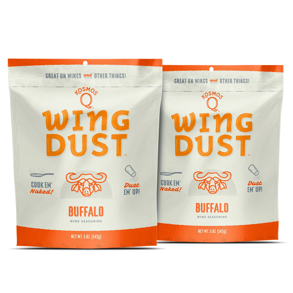 Kosmo&#39;s Q Wing Dust™ Two Bags Buffalo Wing Seasoning