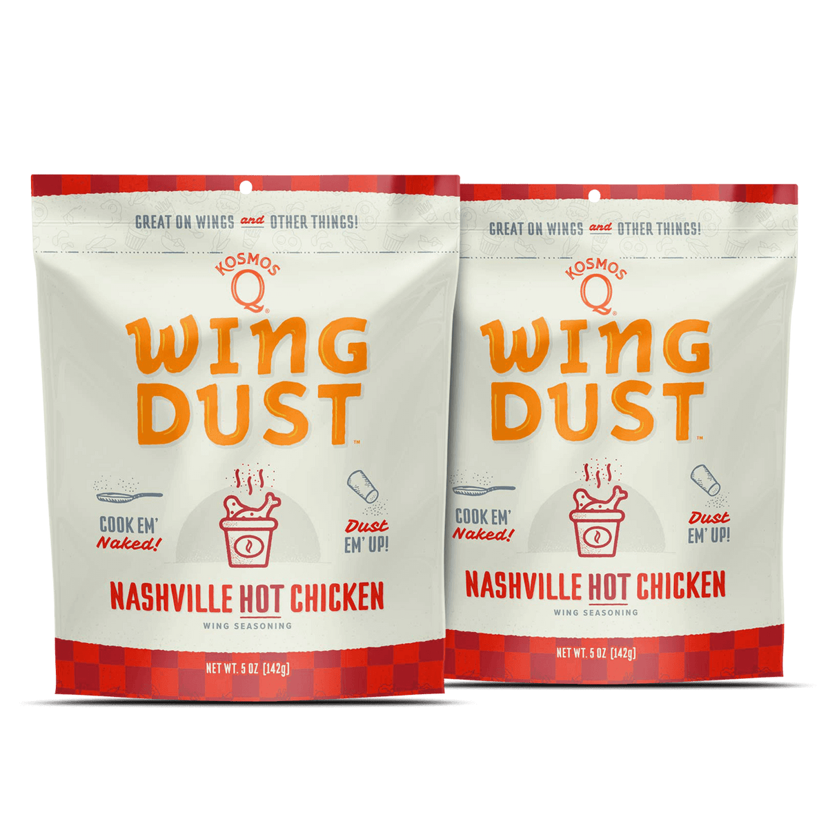Kosmo&#39;s Q Wing Dust™ Two Bags Nashville Hot Wing Seasoning