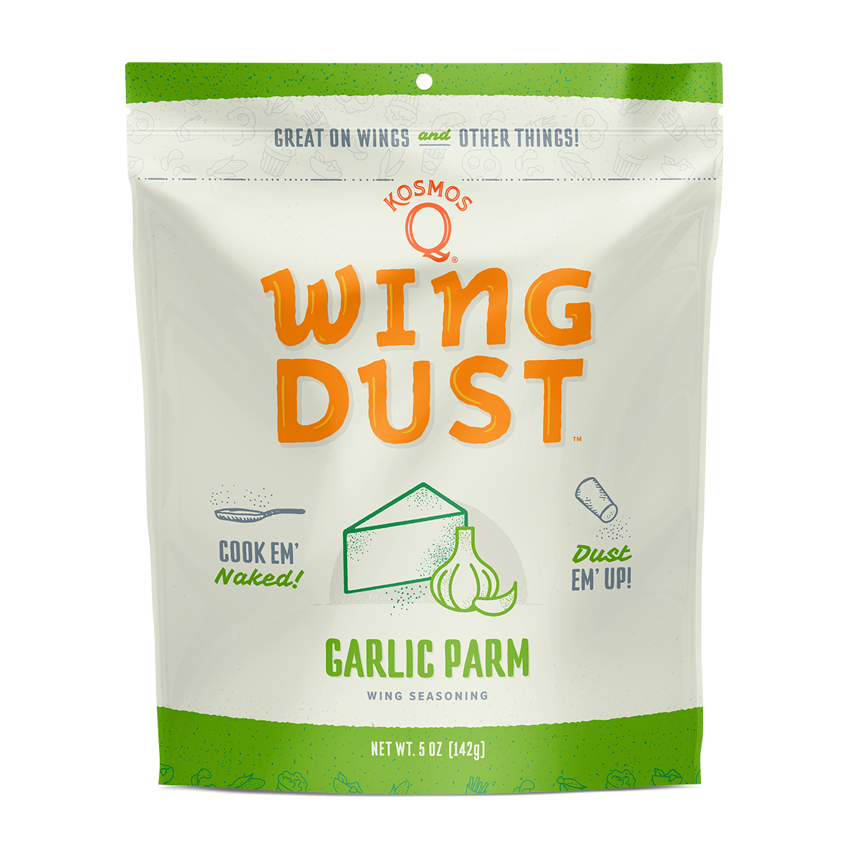 Kosmos Q Wing Dust Varity Pack (Honey BBQ, Garlic Parm, Lemon