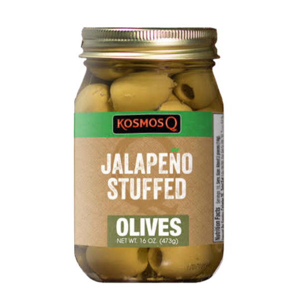 Jalapeno Stuffed Olives Kosmos Q BBQ Products & Supplies